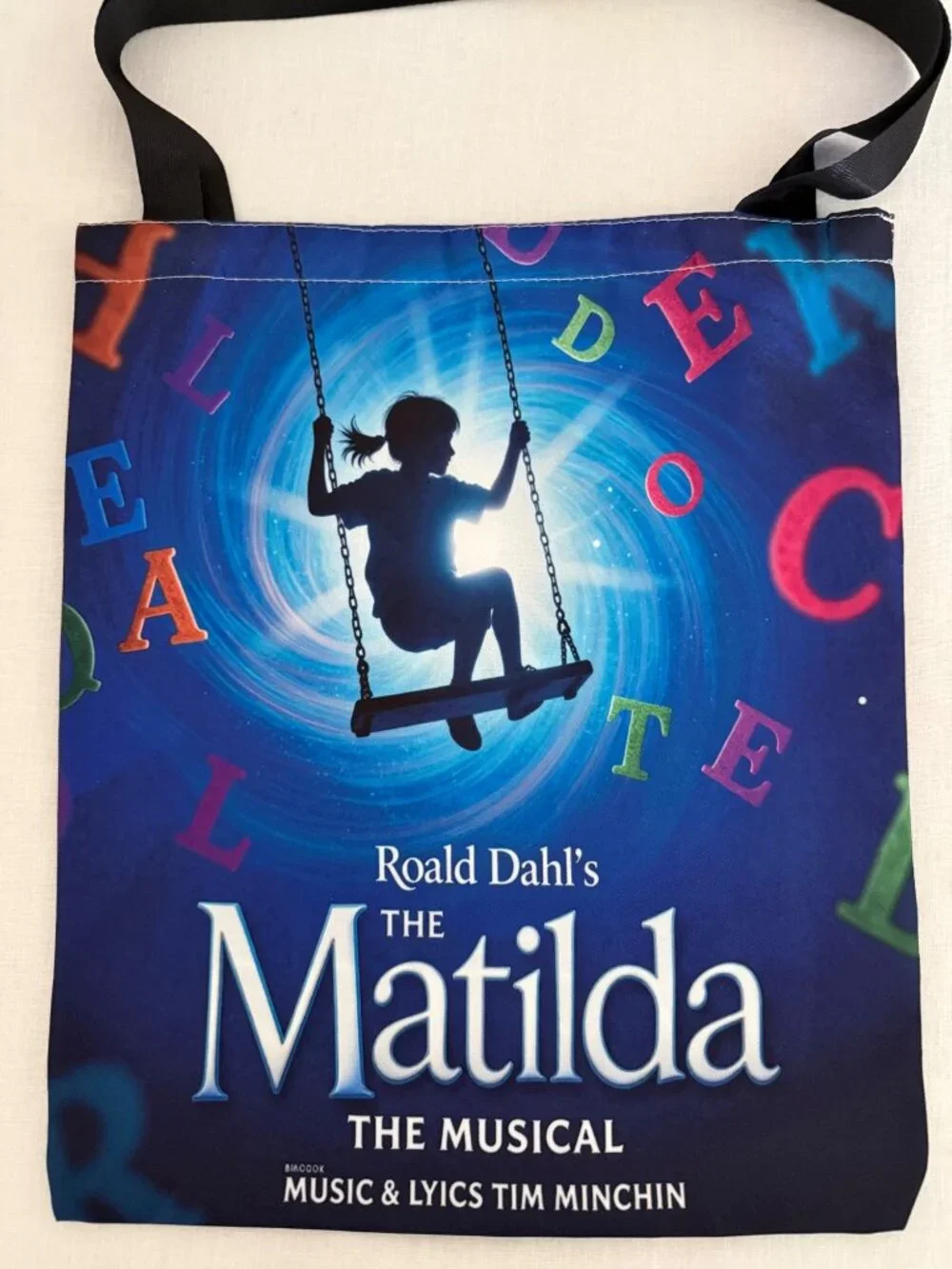 Matilda The Musical Tote Bag Roald Dahl Theater Broadway 15.5x13 NWT